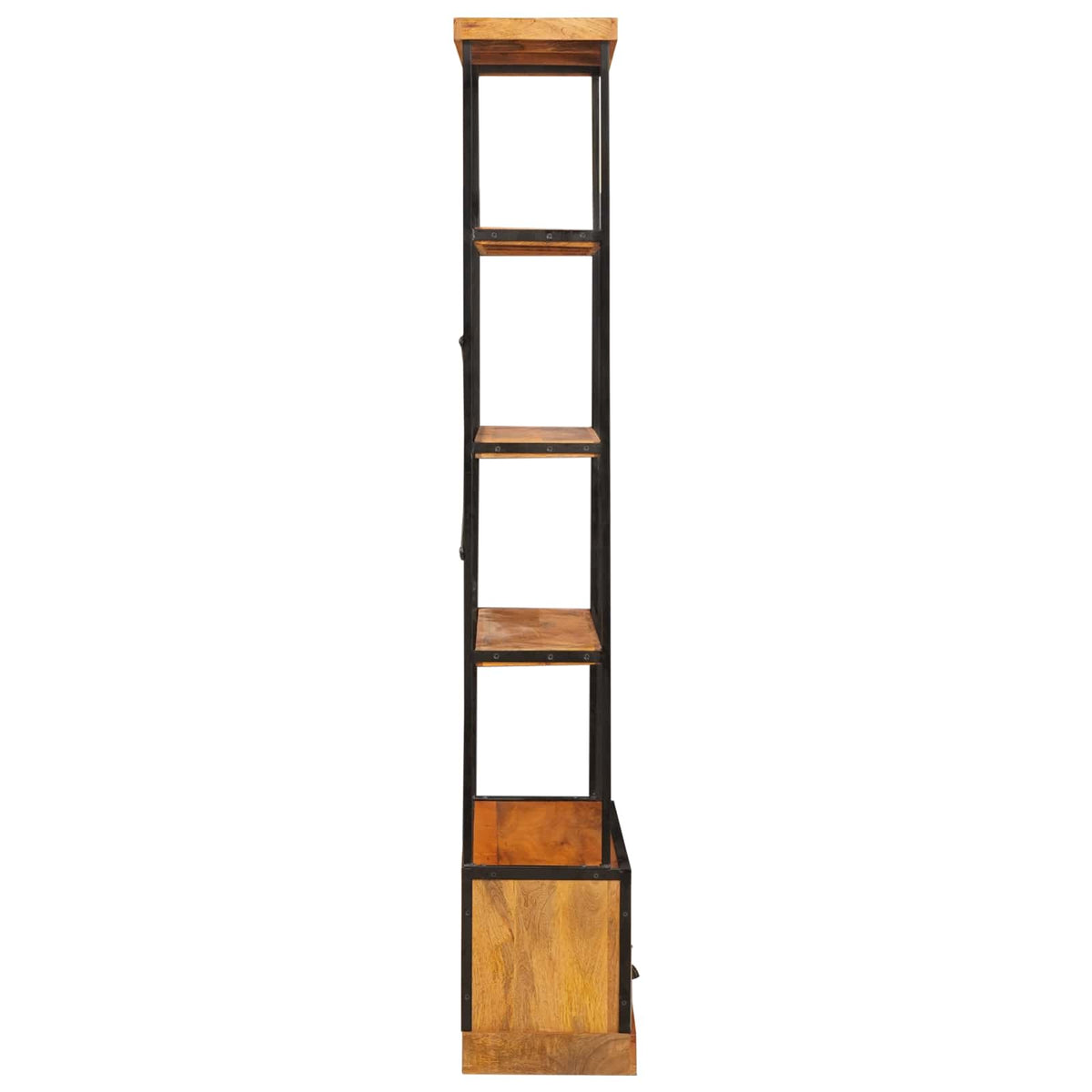 5-etagers bogreol Naturfarvet 100 x 30 x 180 cm
