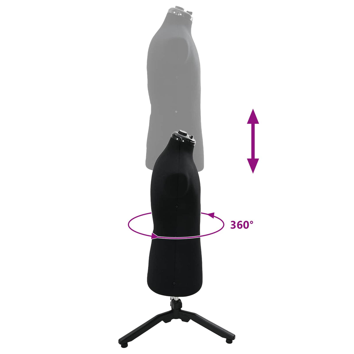 Justerbar Kjoleform Mand Sort 37,5-45,5 tommer Stof