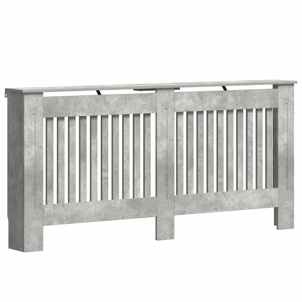 Radiatorcover Betongrå 172 x 19 x 81,5 cm Konstrueret træ