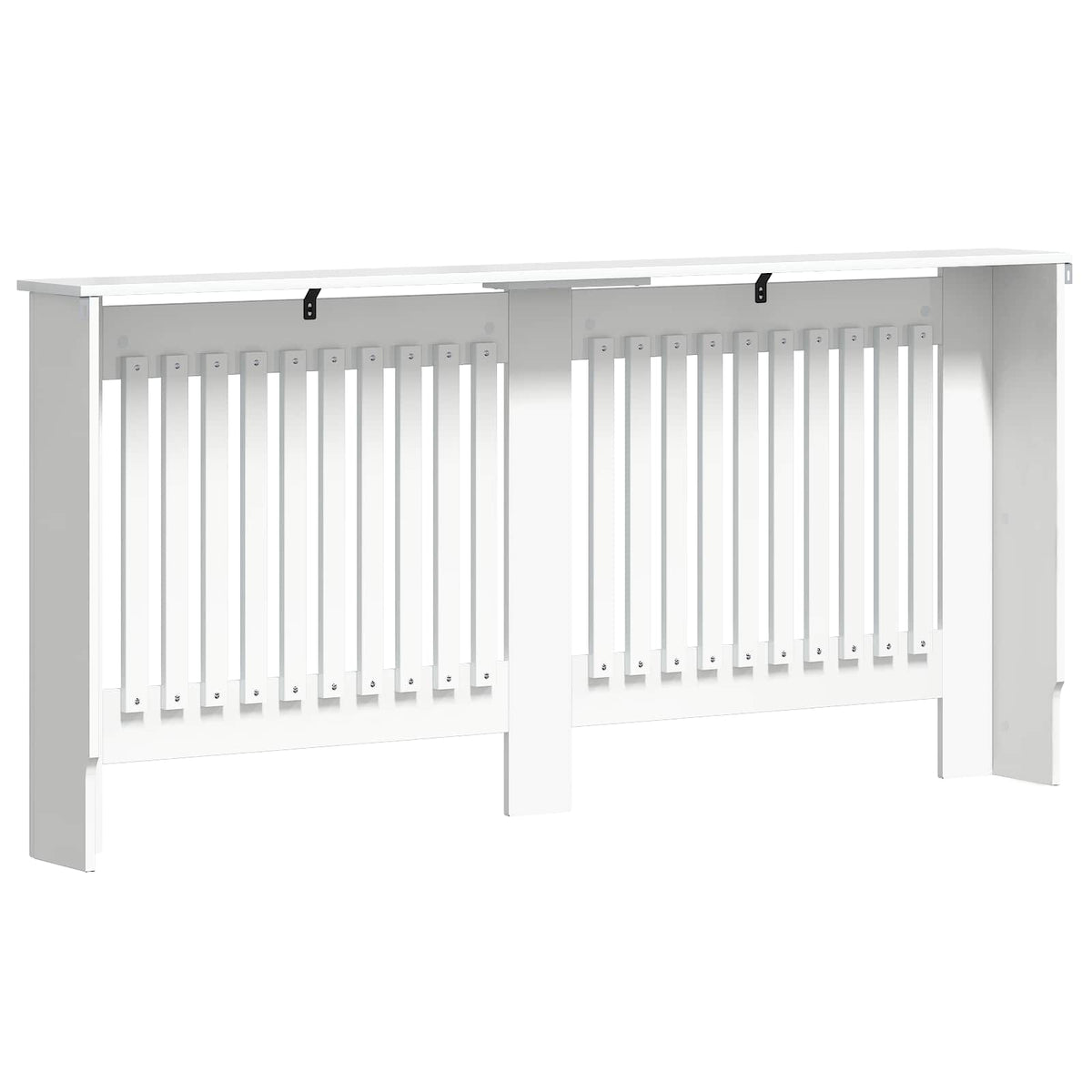 Radiatorcover Hvid højglans 172 x 19 x 81,5 cm Konstrueret træ