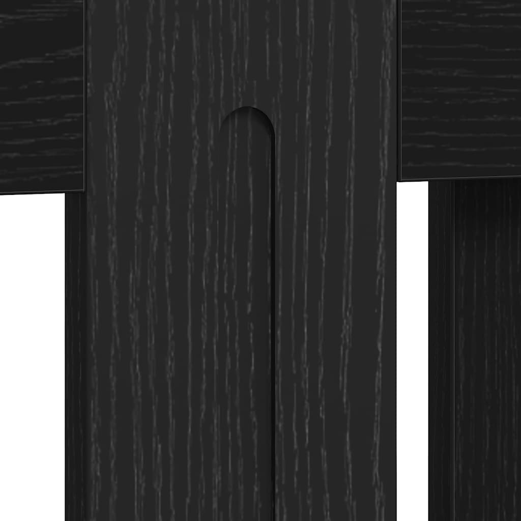 Radiatorcover Sort eg 172 x 19 x 81,5 cm Konstrueret træ