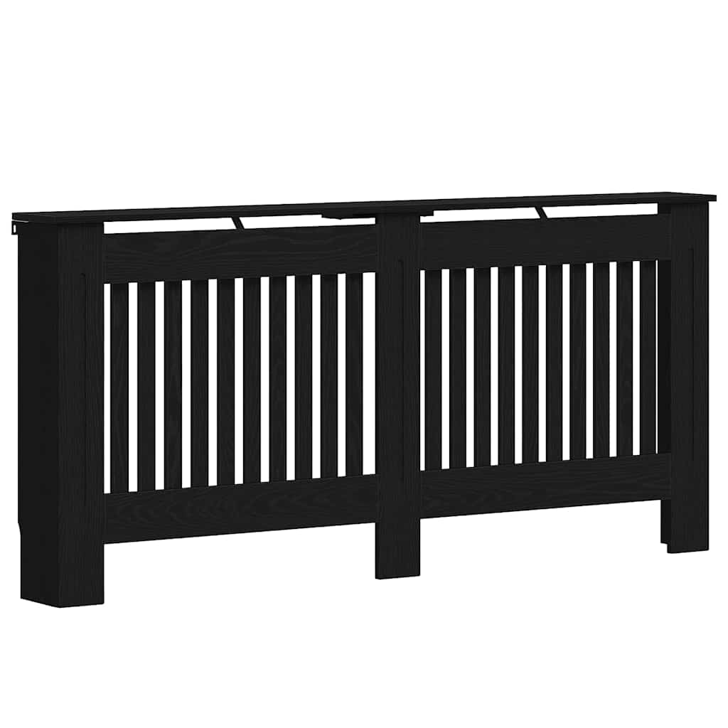 Radiatorcover Sort eg 172 x 19 x 81,5 cm Konstrueret træ