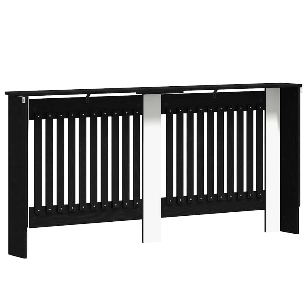 Radiatorcover Sort eg 172 x 19 x 81,5 cm Konstrueret træ