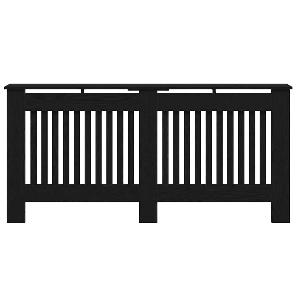 Radiatorcover Sort eg 172 x 19 x 81,5 cm Konstrueret træ