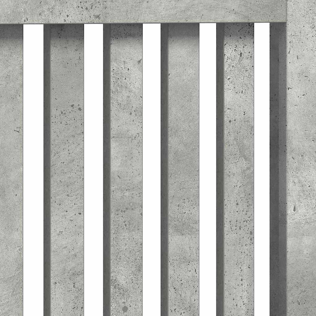 Radiatorcover Betongrå 152 x 19 x 81,5 cm Konstrueret træ