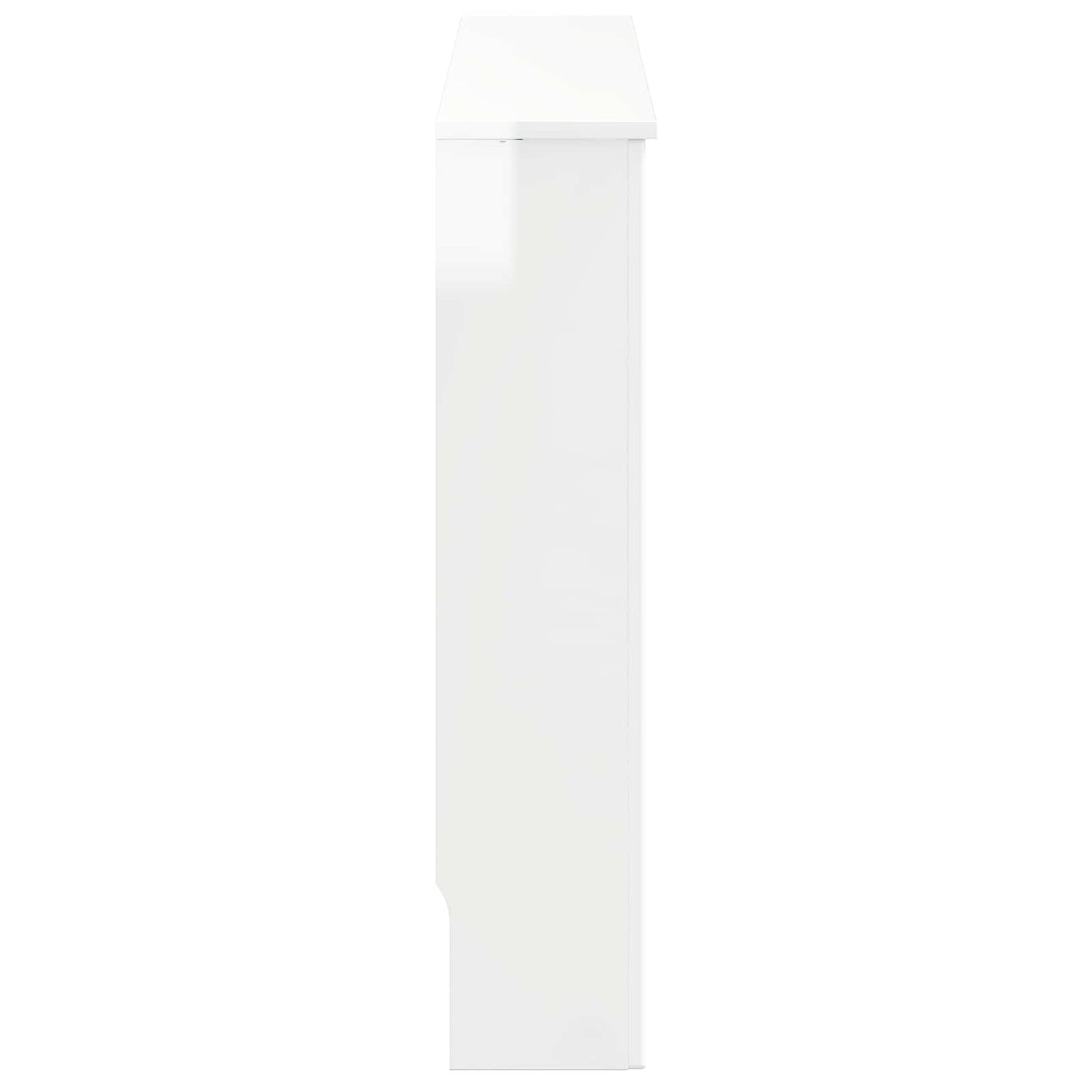 Radiatorcover Hvid højglans 152 x 19 x 81,5 cm Konstrueret træ