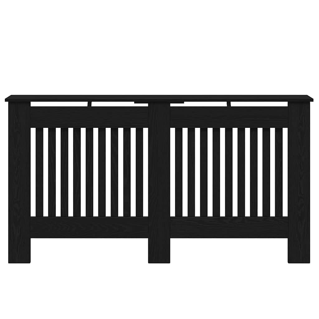 Radiatorcover Sort eg 152 x 19 x 81,5 cm Konstrueret træ