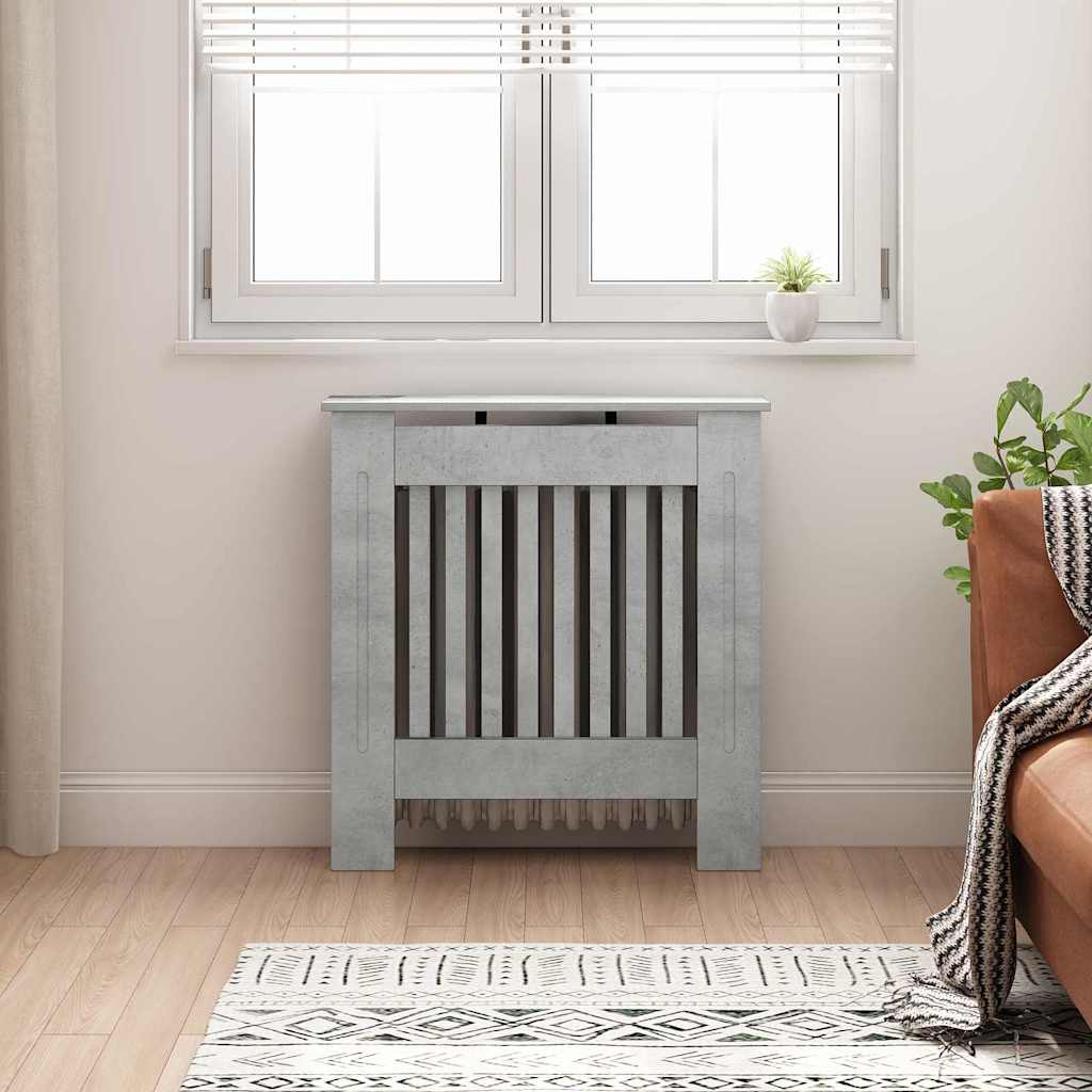 Radiatorcover Betongrå 78 x 19 x 81,5 cm Konstrueret træ