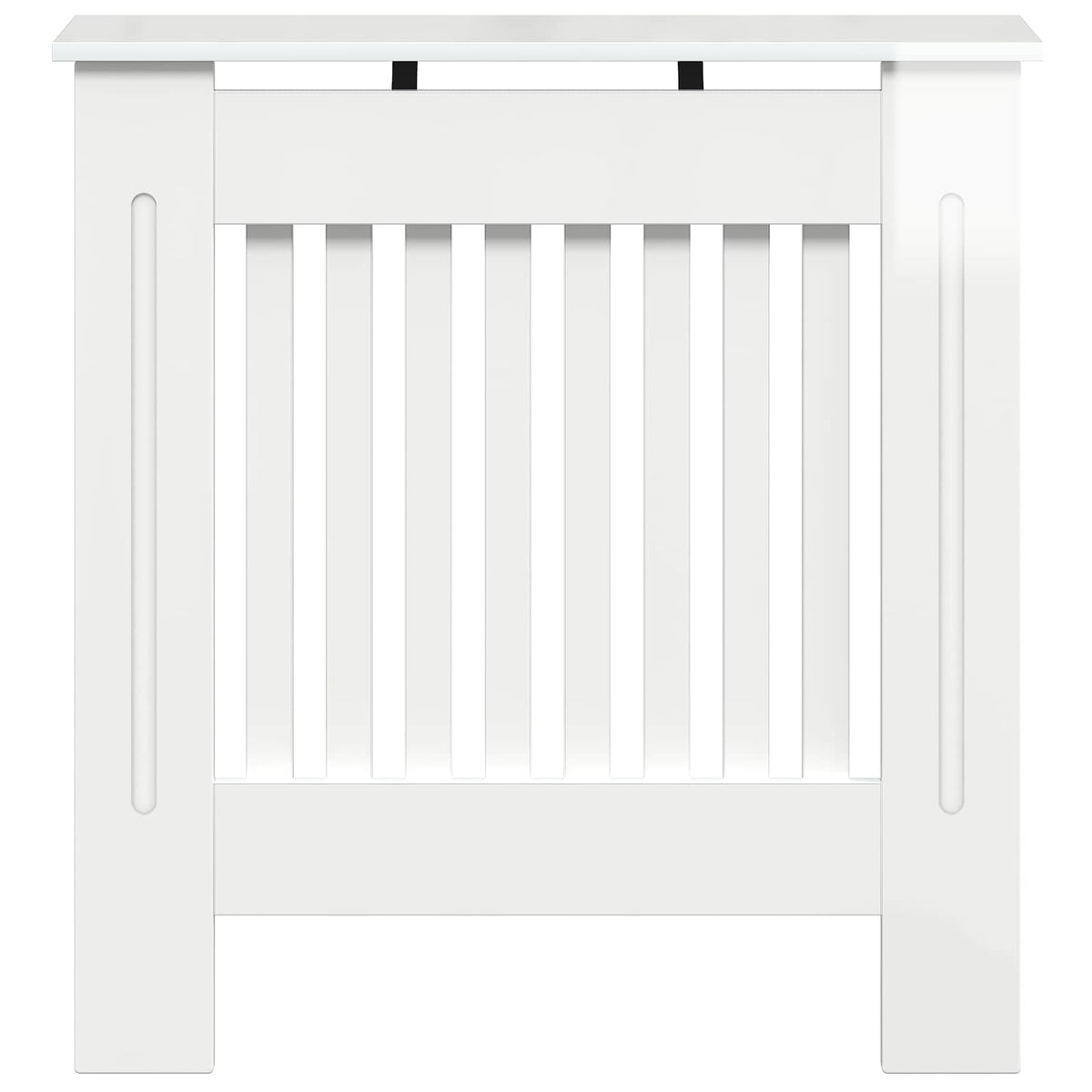 Radiatorcover Hvid højglans 78 x 19 x 81,5 cm Konstrueret træ
