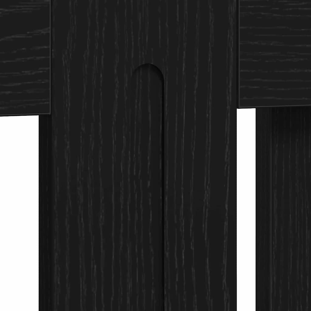 Radiatorcover Sort eg 78 x 19 x 81,5 cm Konstrueret træ