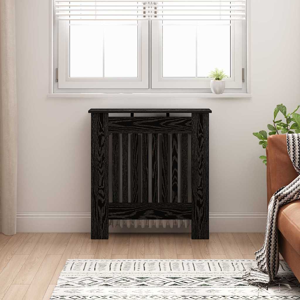 Radiatorcover Sort eg 78 x 19 x 81,5 cm Konstrueret træ