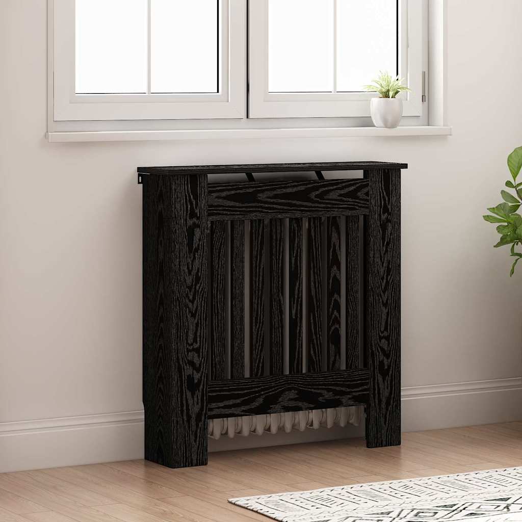Radiatorcover Sort eg 78 x 19 x 81,5 cm Konstrueret træ