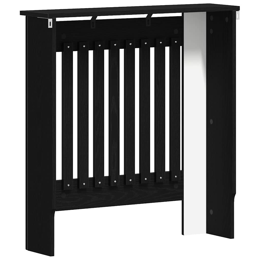 Radiatorcover Sort eg 78 x 19 x 81,5 cm Konstrueret træ