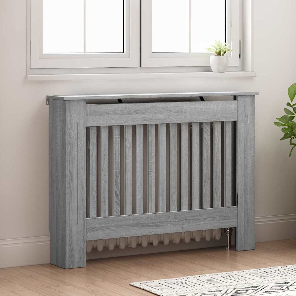 Radiatorcover Grå Sonoma 112 x 19 x 81,5 cm Konstrueret træ