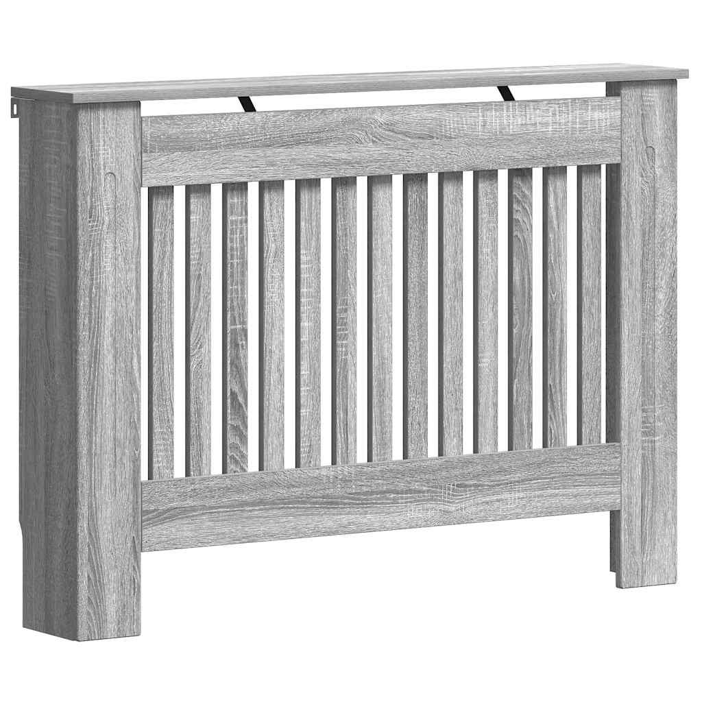 Radiatorcover Grå Sonoma 112 x 19 x 81,5 cm Konstrueret træ