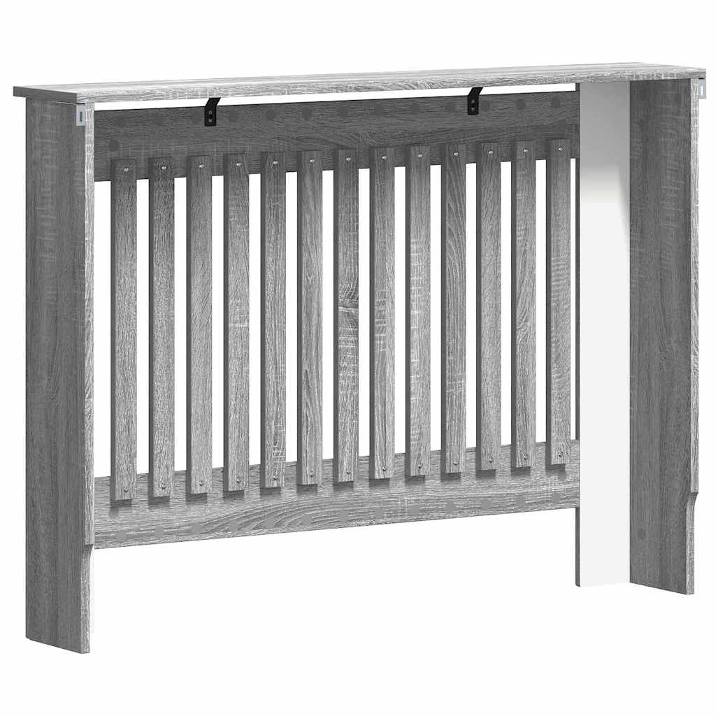 Radiatorcover Grå Sonoma 112 x 19 x 81,5 cm Konstrueret træ