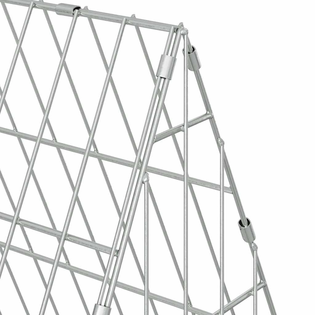 Kanin Bur Sølv 215 x 55 x 55 cm Galvaniseret stål