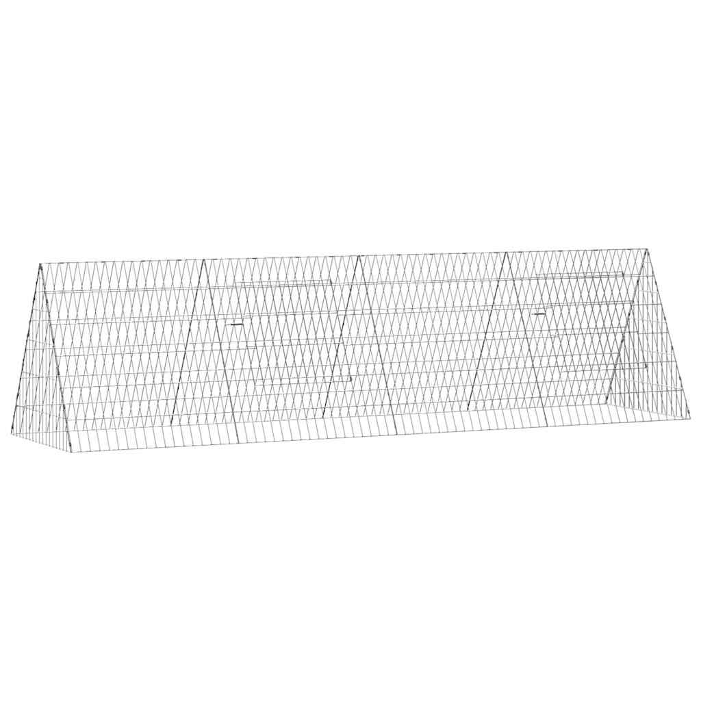 Kanin Bur Sølv 215 x 55 x 55 cm Galvaniseret stål