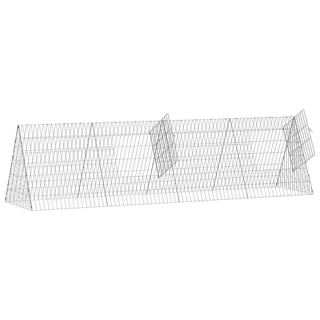 Kanin Bur Sølv 215 x 55 x 55 cm Galvaniseret stål