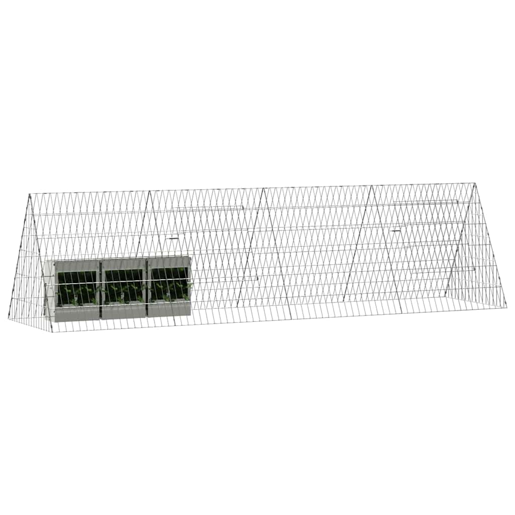 Kanin Bur Sølv 215 x 55 x 55 cm Galvaniseret stål
