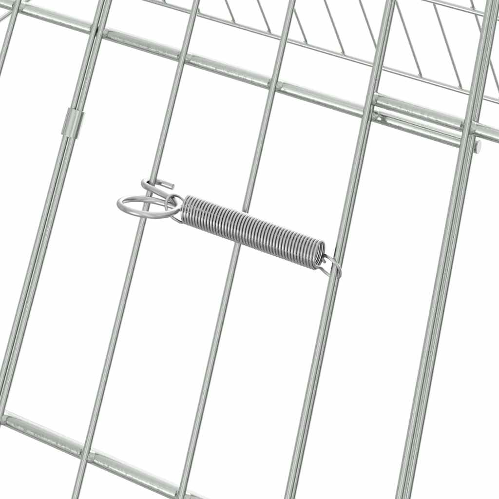 Kanin Bur Sølv 110 x 100 x 85 cm Galvaniseret stål