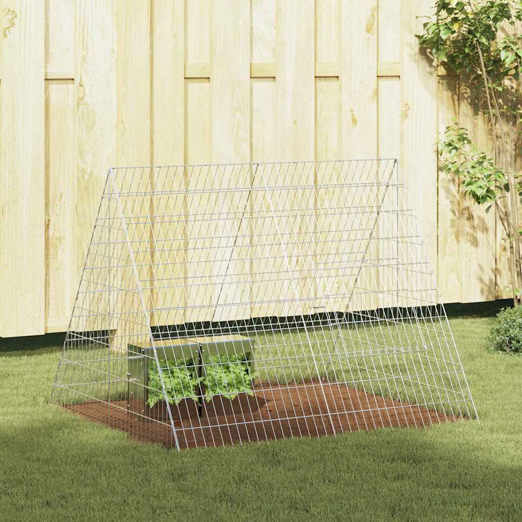 Kanin Bur Sølv 110 x 100 x 85 cm Galvaniseret stål
