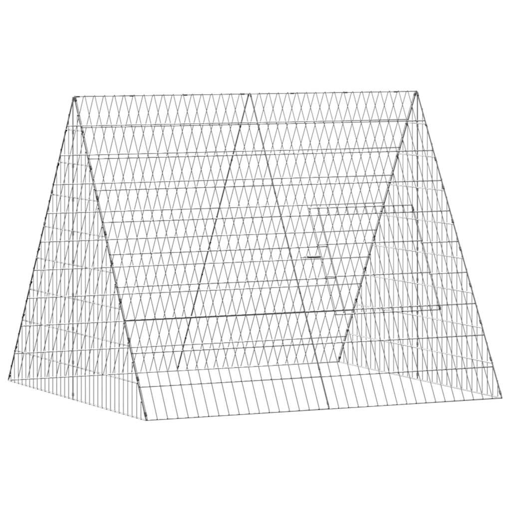 Kanin Bur Sølv 110 x 100 x 85 cm Galvaniseret stål