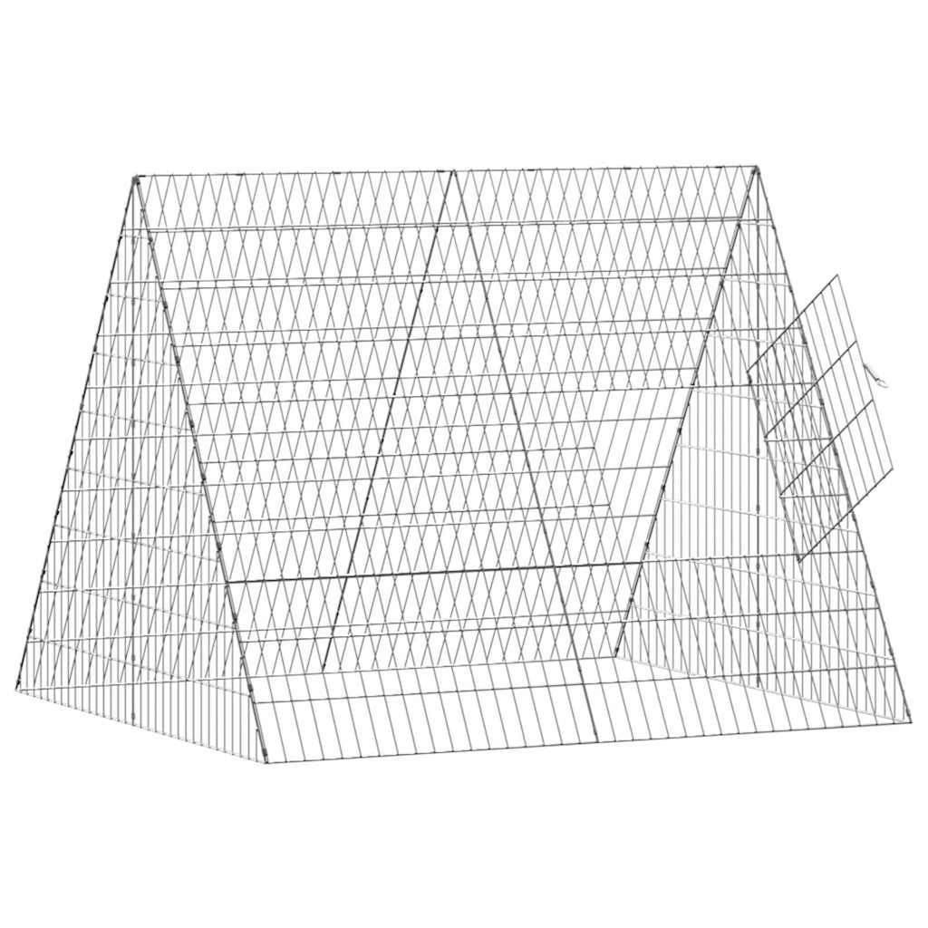 Kanin Bur Sølv 110 x 100 x 85 cm Galvaniseret stål