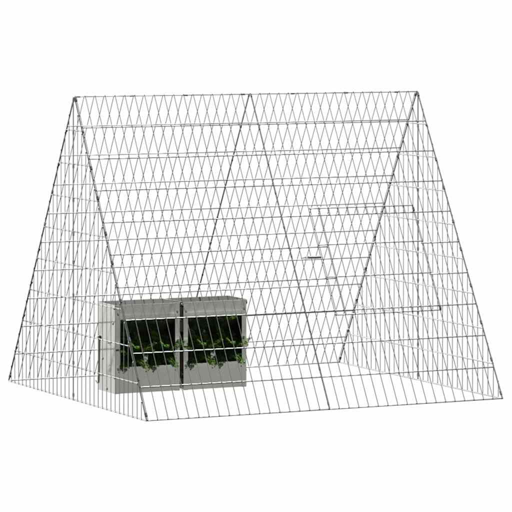 Kanin Bur Sølv 110 x 100 x 85 cm Galvaniseret stål