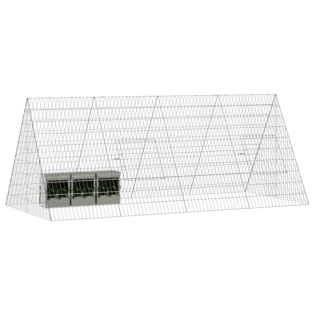 Kanin Bur Sølv 215 x 100 x 85 cm Galvaniseret stål