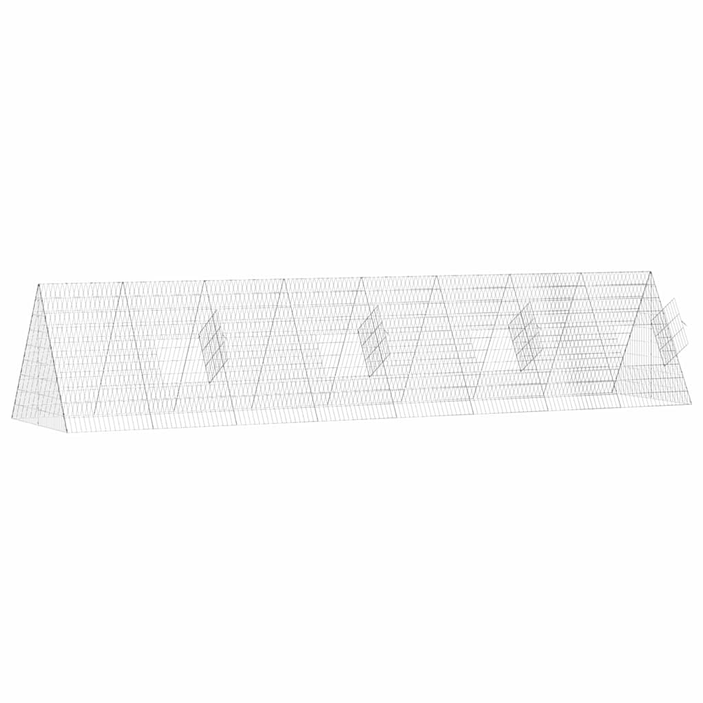 Kanin Bur Sølv 430 x 100 x 85 cm Galvaniseret stål