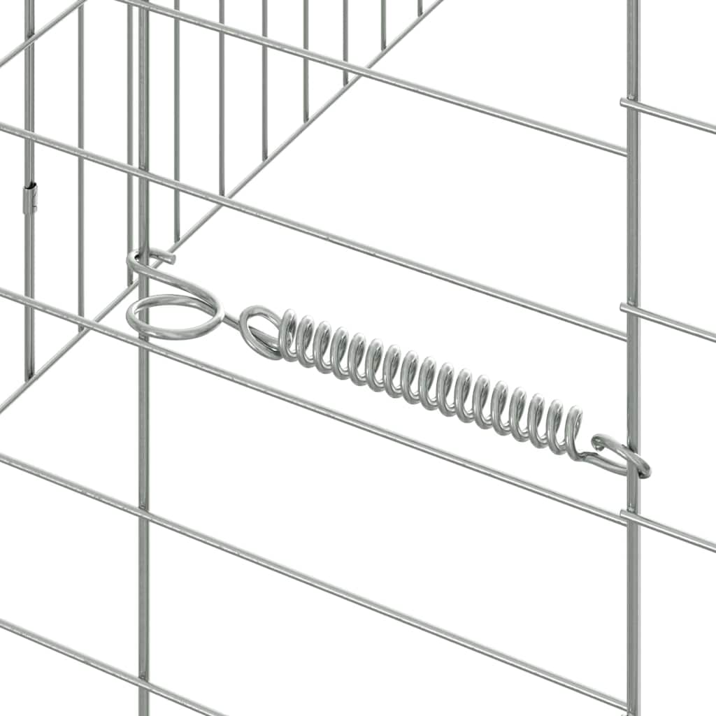 Kanin Bur Sølv 100 x 78 x 78 cm Galvaniseret stål