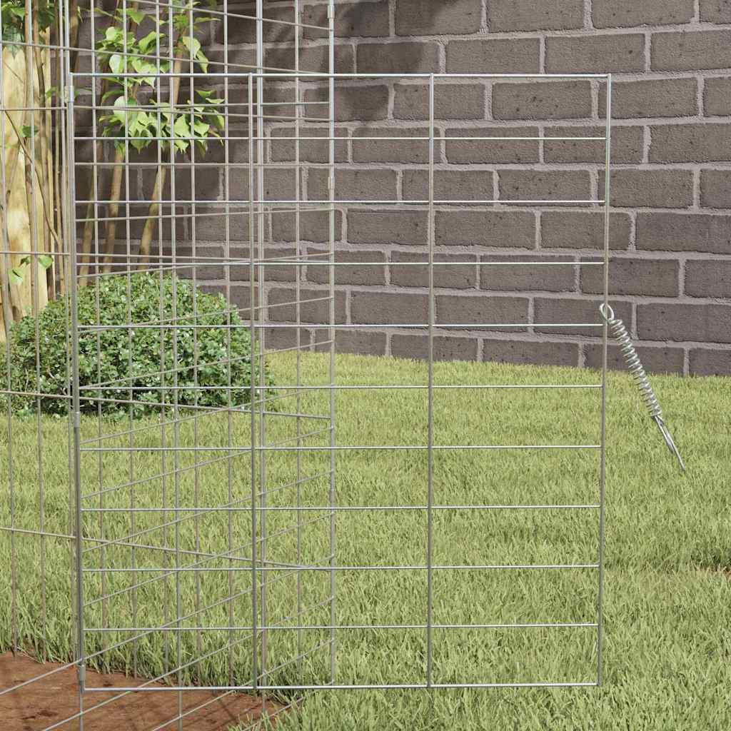 Kanin Bur Sølv 100 x 78 x 78 cm Galvaniseret stål