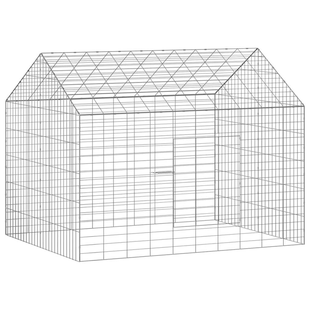 Kanin Bur Sølv 100 x 78 x 78 cm Galvaniseret stål