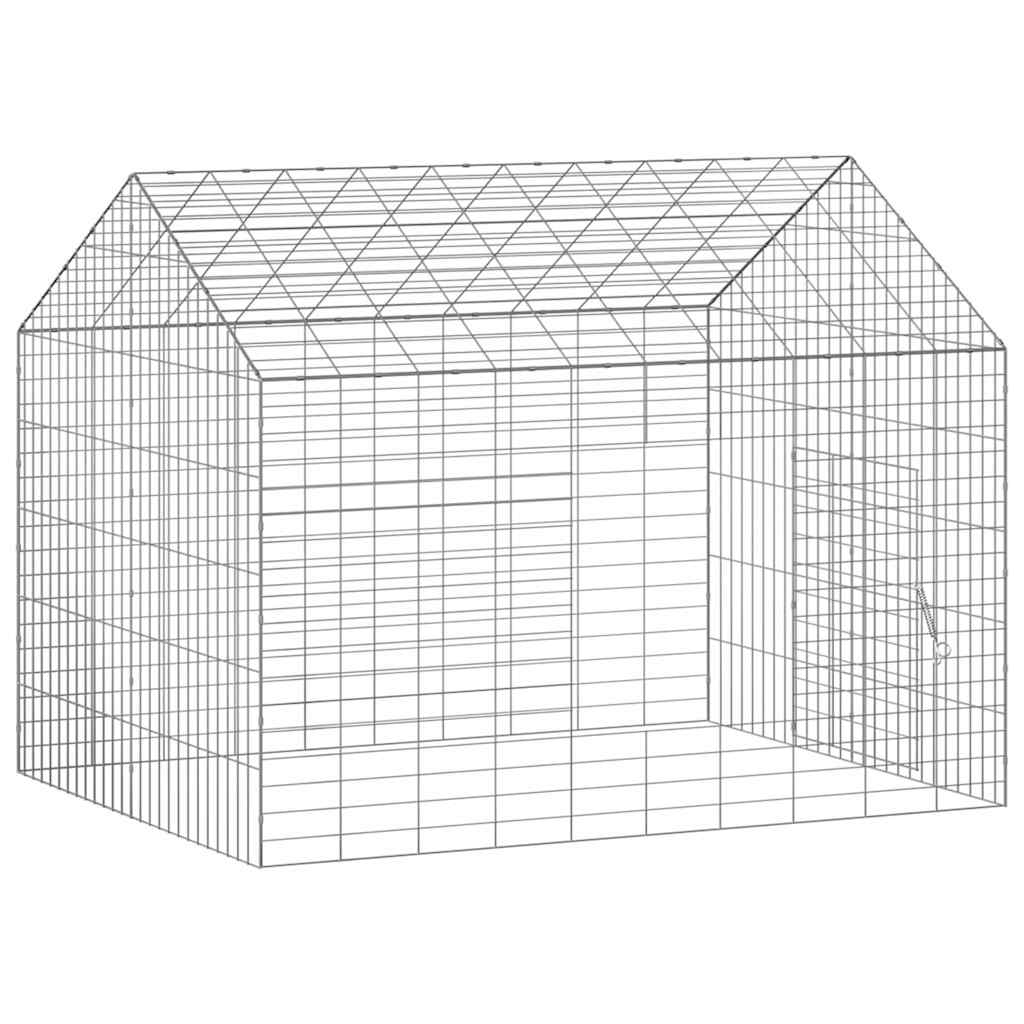 Kanin Bur Sølv 100 x 78 x 78 cm Galvaniseret stål