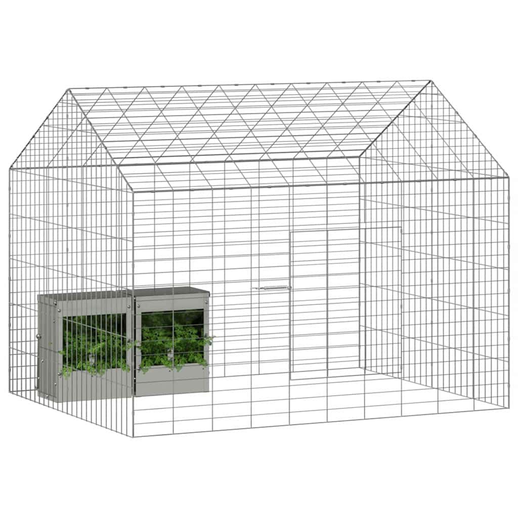 Kanin Bur Sølv 100 x 78 x 78 cm Galvaniseret stål