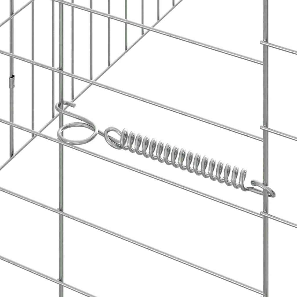 Kanin Bur Sølv 200 x 78 x 78 cm Galvaniseret stål