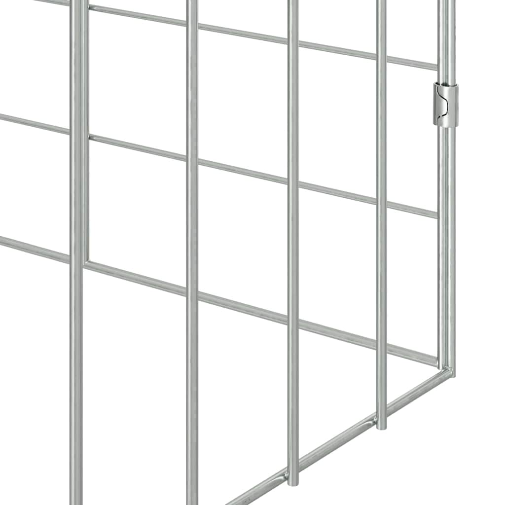 Kanin Bur Sølv 200 x 78 x 78 cm Galvaniseret stål