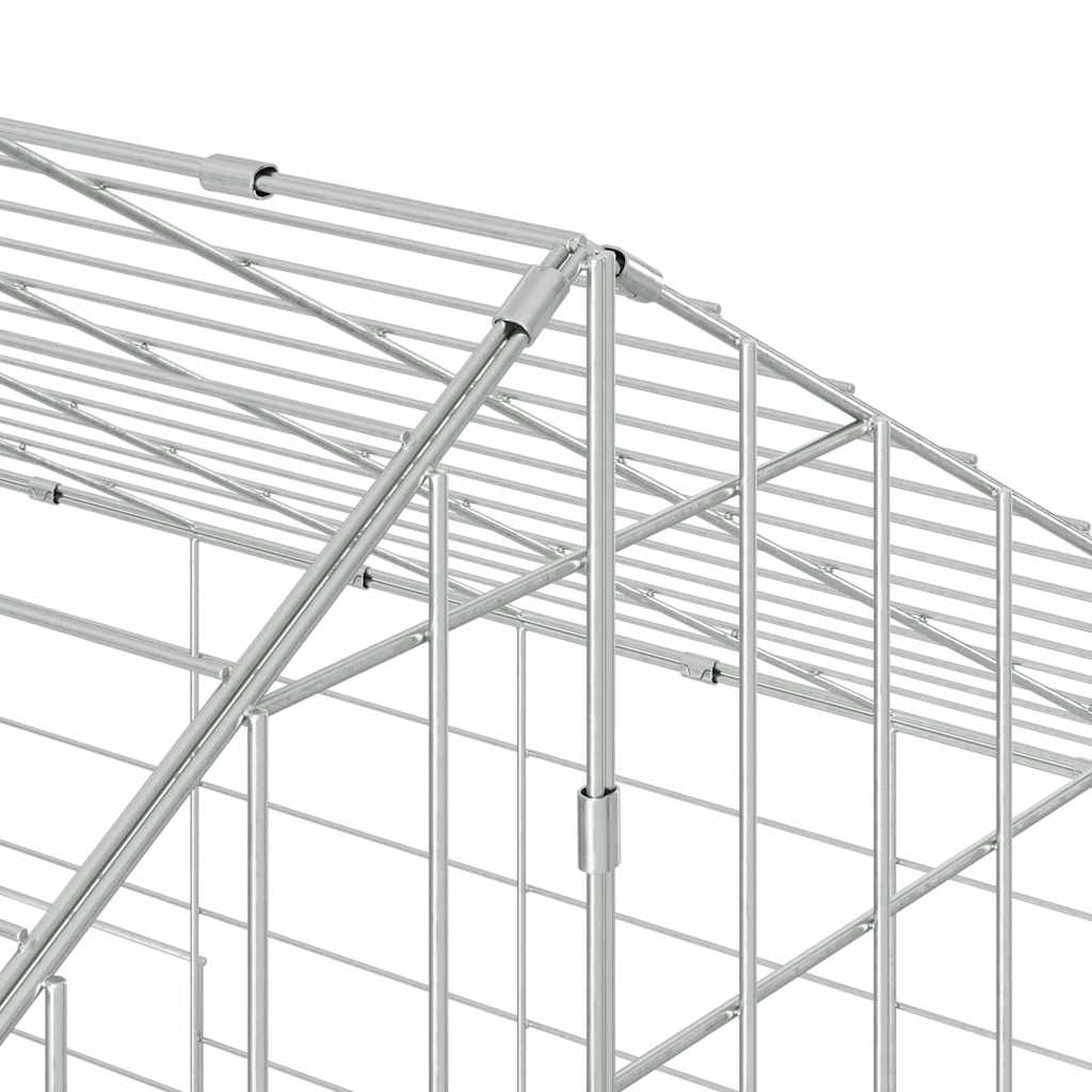 Kanin Bur Sølv 200 x 78 x 78 cm Galvaniseret stål