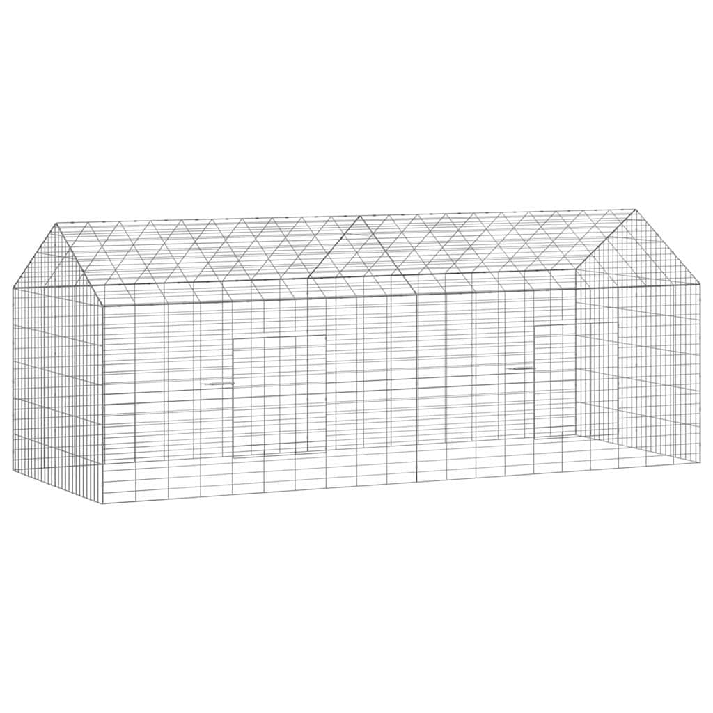 Kanin Bur Sølv 200 x 78 x 78 cm Galvaniseret stål