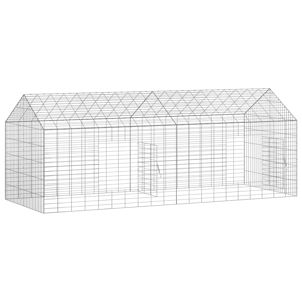 Kanin Bur Sølv 200 x 78 x 78 cm Galvaniseret stål