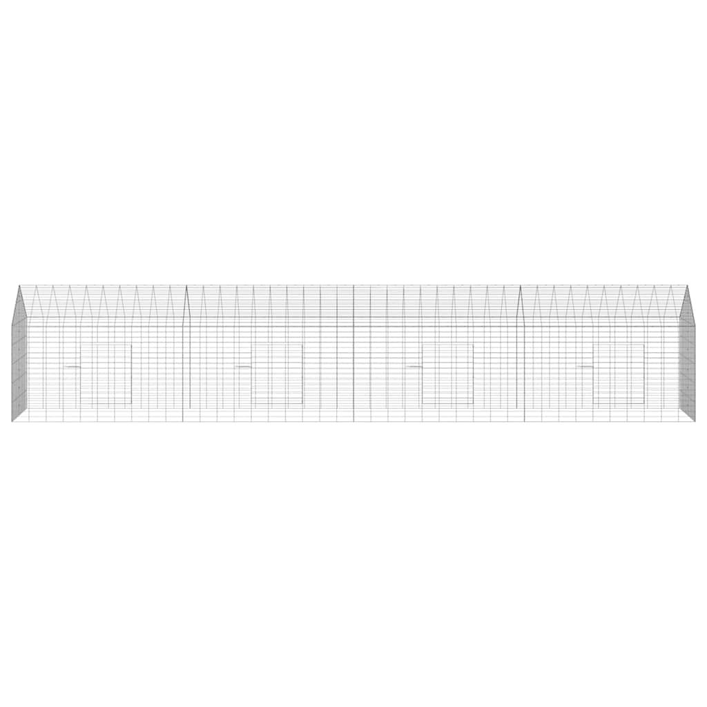 Kanin Bur Sølv 400 x 78 x 78 cm Galvaniseret stål