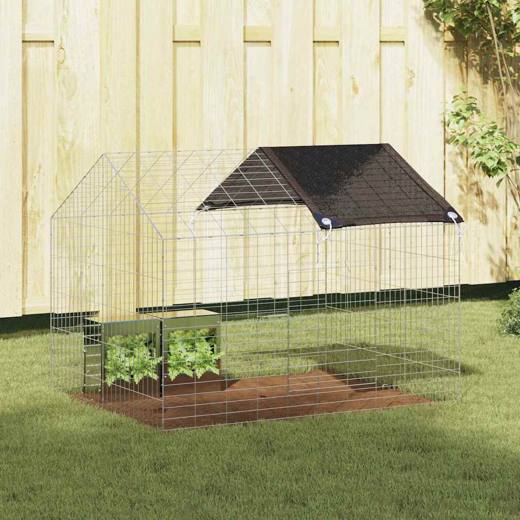 Kanin Bur Sølv 100 x 78 x 78 cm Galvaniseret stål