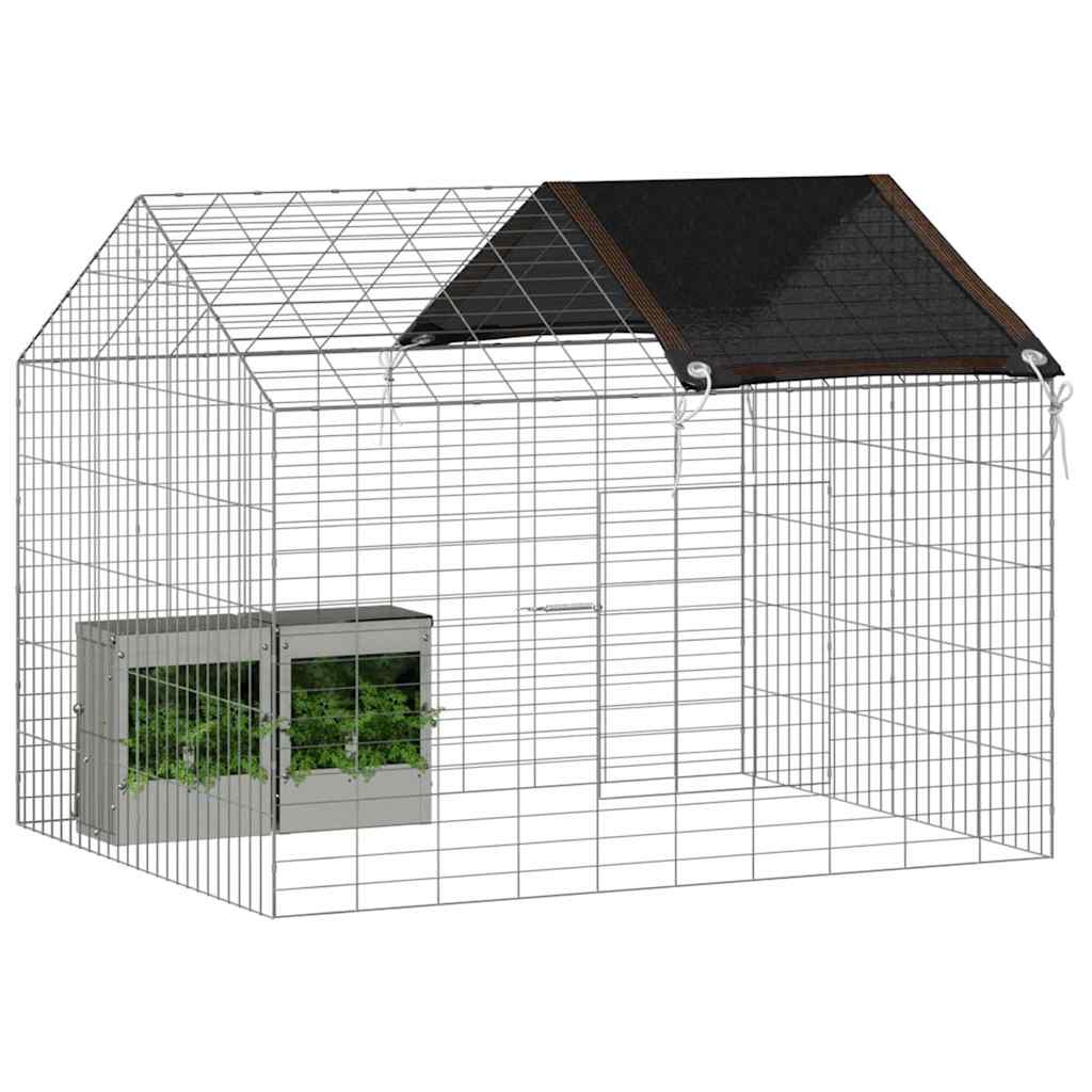 Kanin Bur Sølv 100 x 78 x 78 cm Galvaniseret stål