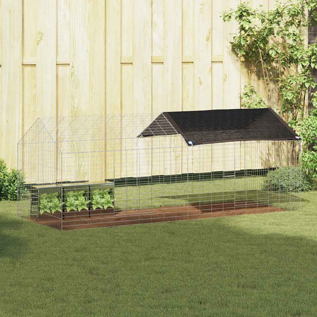 Kanin Bur Sølv 200 x 78 x 78 cm Galvaniseret stål
