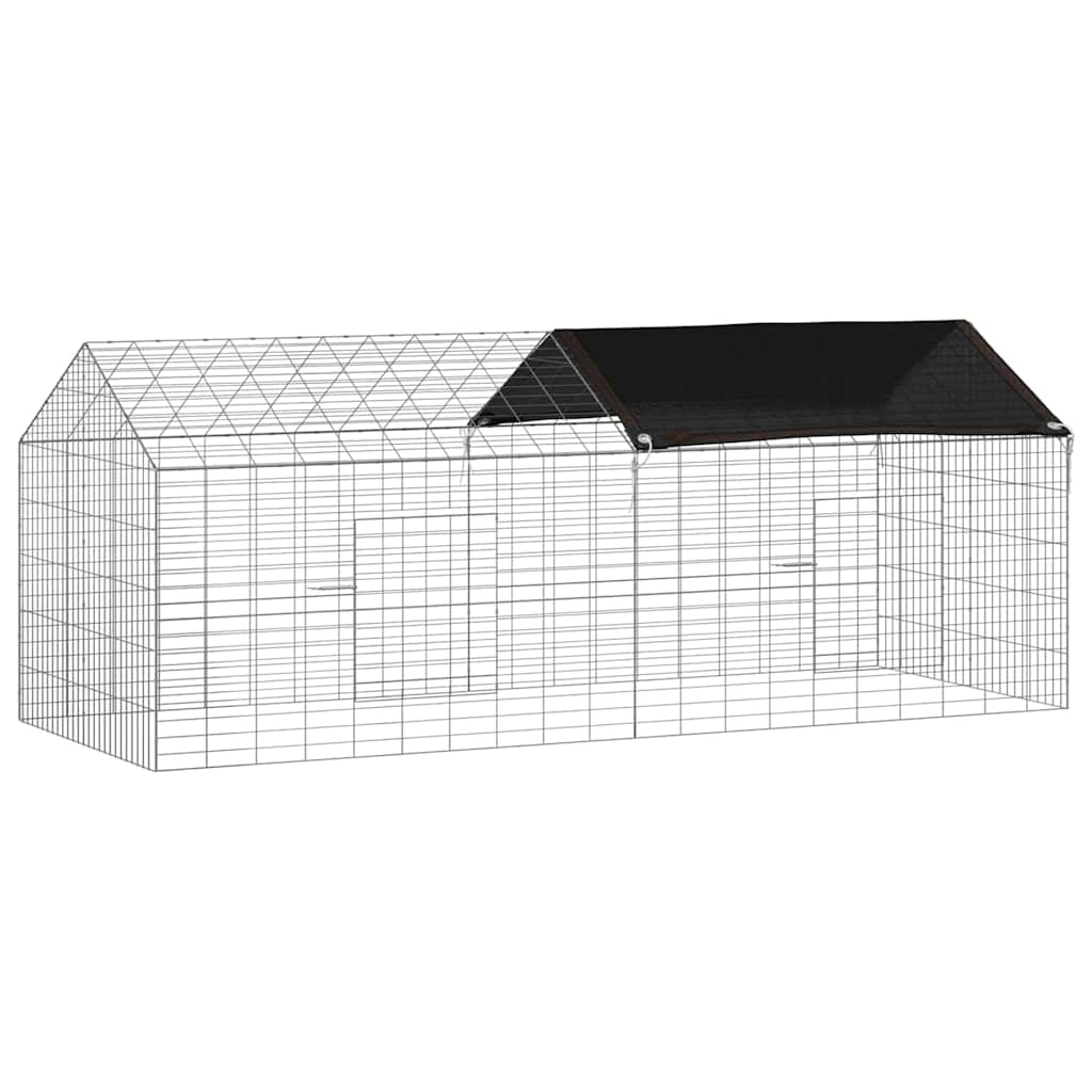 Kanin Bur Sølv 200 x 78 x 78 cm Galvaniseret stål