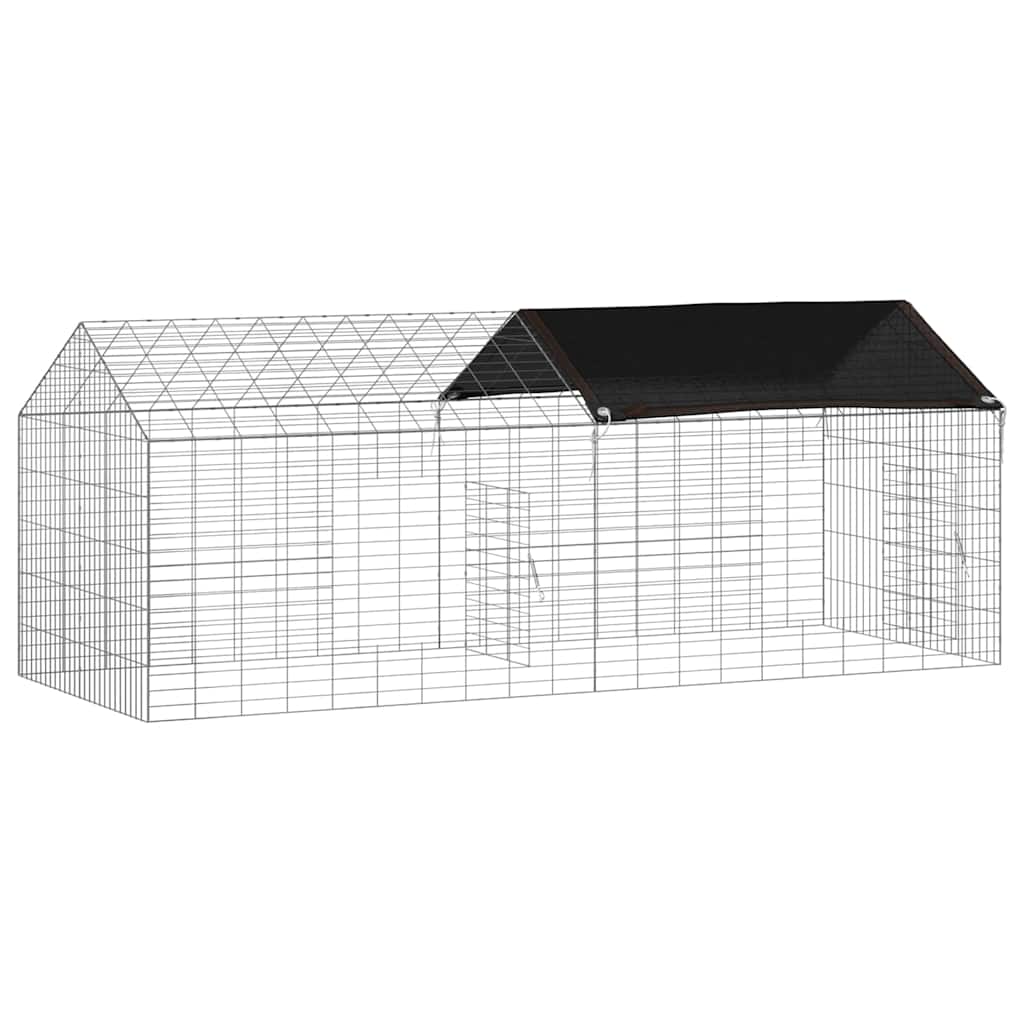 Kanin Bur Sølv 200 x 78 x 78 cm Galvaniseret stål