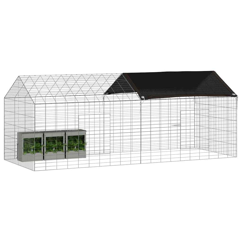 Kanin Bur Sølv 200 x 78 x 78 cm Galvaniseret stål