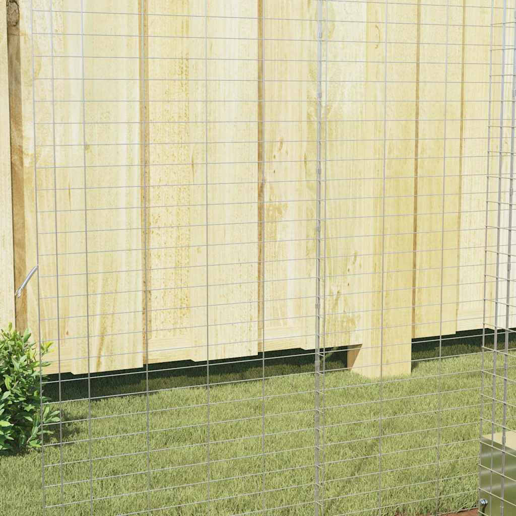 Kanin Bur Sølv 100 x 100 x 210 cm Galvaniseret stål