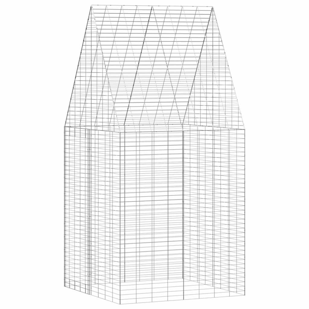 Kanin Bur Sølv 100 x 100 x 210 cm Galvaniseret stål